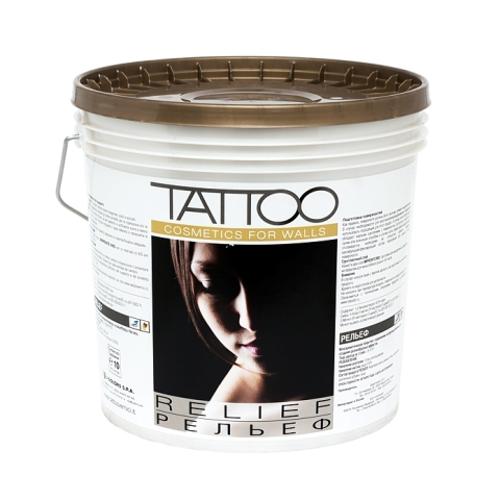 Tattoo Relief Монохроматическое покрытие с мультиэффектами, с содержанием натуральных волокон, ведро, 10 л