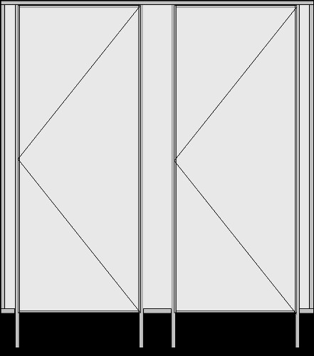 Перегородка сантехническая туалетная COMFORT 1800х1200х2000