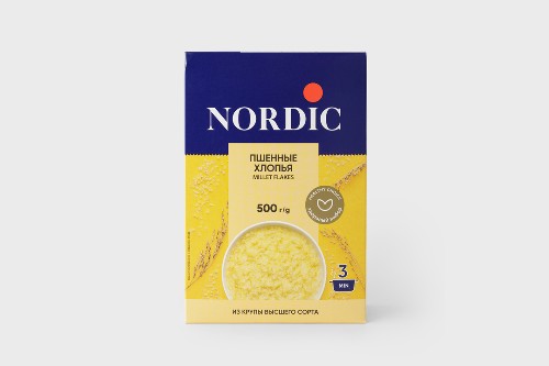 Хлопья Nordic пшенные, 500 г