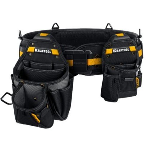 Пояс монтажника + большая сумка + малая сумка, KRAFTOOL KBS-3 38762