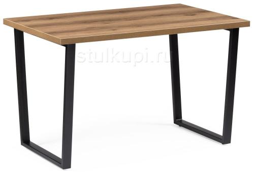 Стол Лота Лофт 120 25 мм дуб делано темный / черный матовый