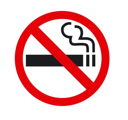 Знак безопасности P01 Запрещается курить (пленка 200х200) уп10шт