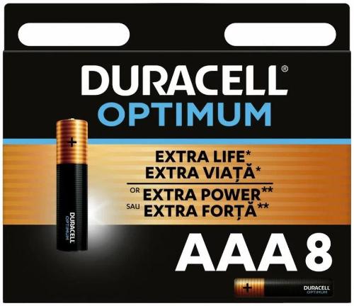 Батарейка Duracell 5014070 ААА алкалиновые 1,5v 8 шт./бл. LR03-8BL Optimum