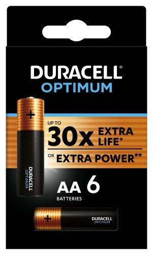 Батарейка Duracell Optimum LR6-6BL (5014065) АА/алкалиновые/1,5v/6шт./уп