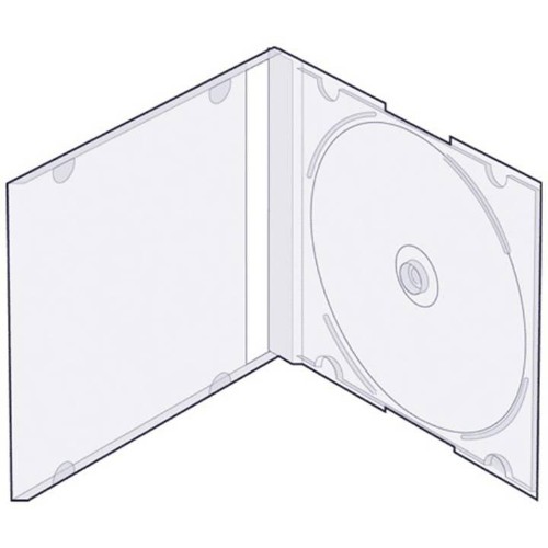 Бокс для CD/DVD дисков Slim Box, 5 шт, VS, прозрачный, CDB-sl-T5