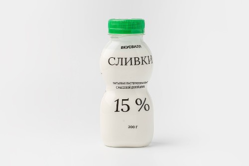 Сливки 15%, 200 г