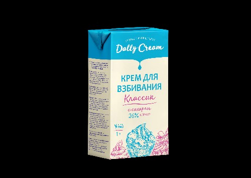 Растительные кремы для взбивания 26%ссахаром, вкусы: ваниль и пломбир Dally Cream