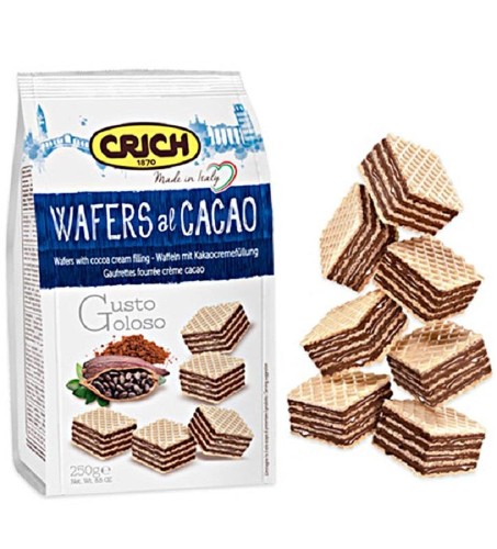 Вафли Crich Wafers с какао-кремовой начинкой, 250г