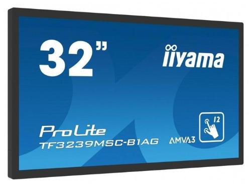 TF3239MSC-B1AG 31,5" Iiyama ProLite 24/7 TF3239MSC-B1AG 1920x1080@60 Touch (12) AMVA3 LED 16:9 8ms VGA HDMI DP USB Mini jack RS-232c RJ45  80M:1 3000:1 178/178 500cd Speakers Black