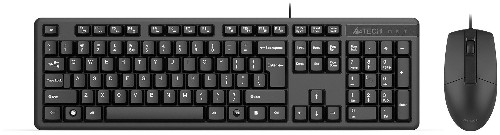 Комплект клавиатура + мышь A4Tech KK-3330S, черный, английская/русская
