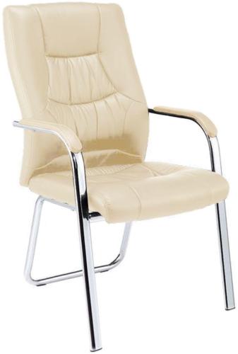 Конференц-кресло BN_TQ_Echair-807 VPU кожзам бежевый, хром