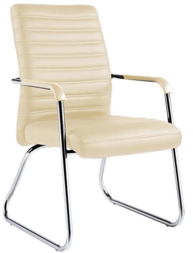 Конференц-кресло BN_TQ_Echair-806 VPU кожзам бежевый, хром